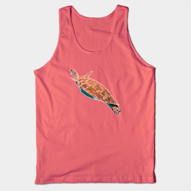 SEA TURTLE BEAUTIFUL DRAWING Tank Top by ONSTROPHE DESIGNS